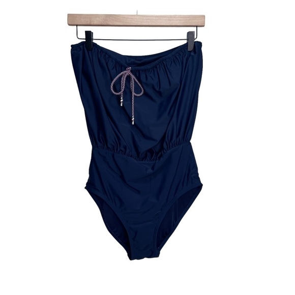 Tommy Hilfiger Navy Blue Strapless Swimsuit Size 8 - Picture 2 of 9